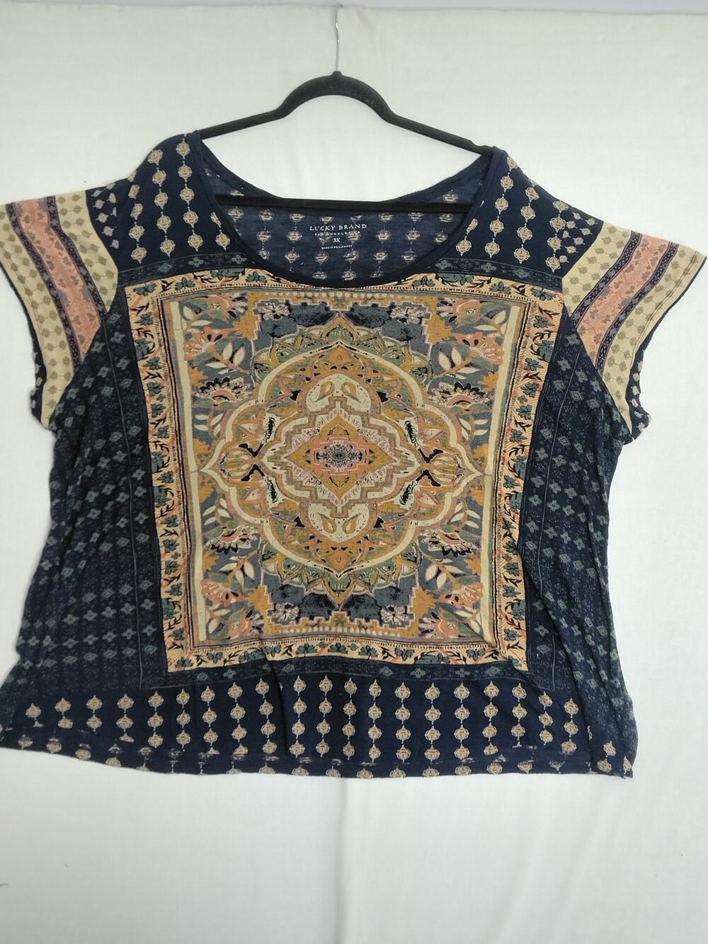 Lucky Brand Boho Tops 2 Pack Sz 3X Mandala Print Soft Fabric Comfy Cute